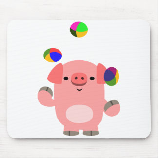 Tapis De Souris Joli Jonglage Cartographie Cochon Mousepad