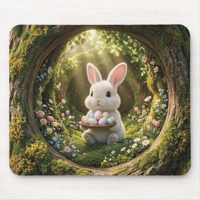 Tapis De Souris Joli lapin de Pâques (Devant)