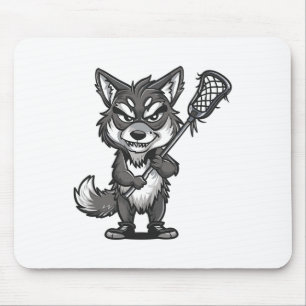 Tapis De Souris Joli loup gris crosse