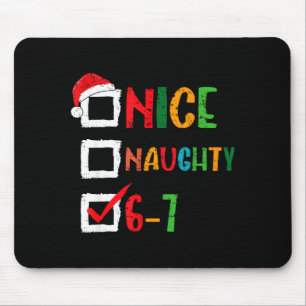 Tapis De Souris Joli Méchant 6 7 Mème 67 Noël Six Sept Garçons