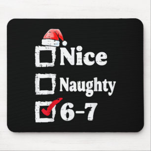 Tapis De Souris Joli Méchant 6 7 Mème 67 Noël Six Sept Xmas