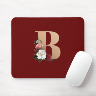 Tapis De Souris Joli Monogramme Floral B,