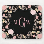 Tapis De Souris Joli Monogramme Floral Botanique Mousepad<br><div class="desc">Petit Bayleigh.</div>