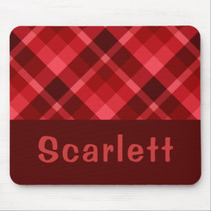 Tapis De Souris Joli Monogramme rouge Ruby Mousepad