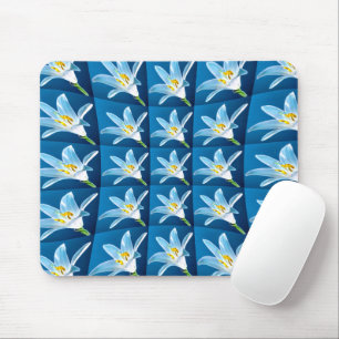 Tapis De Souris Joli Motif blanc Lily