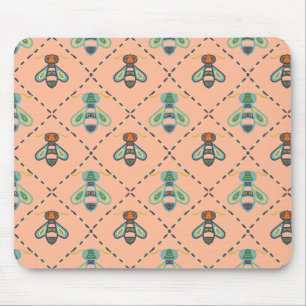 Tapis De Souris Joli motif d'abeille coloré