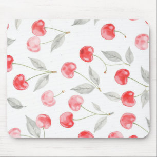 Tapis De Souris Joli Motif de cerise d'aquarelle