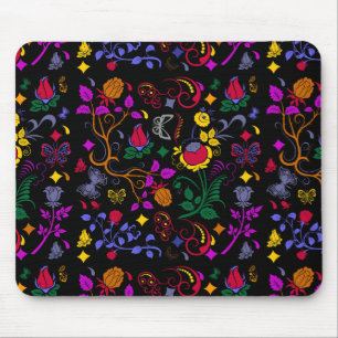 Tapis De Souris Joli motif floral coloré