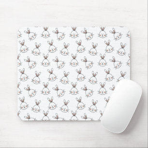 Tapis De Souris Joli Motif lapin blanc de Pâques