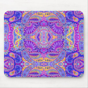 Tapis De Souris Joli motif paisley violet