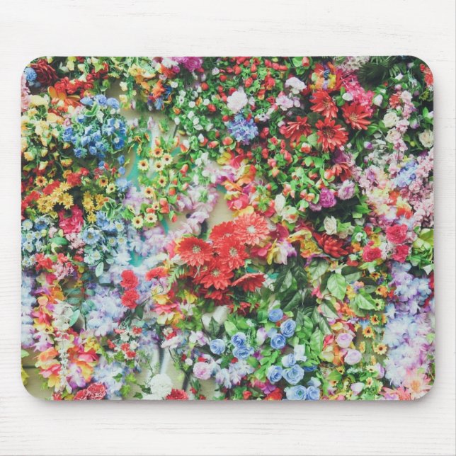 Tapis De Souris Joli Mur de Fleurs (Devant)