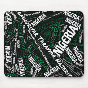 Tapis De Souris Joli Nigeria couleurs drapeau patriotique