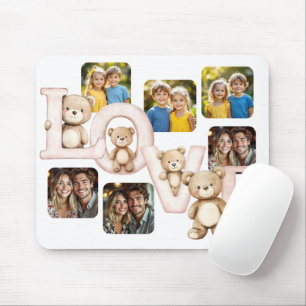 Tapis De Souris Joli Ours en Peluche "AMOUR" Présentation de Photo