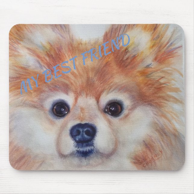 TAPIS DE SOURIS JOLI POMERANIEN DORE (Devant)