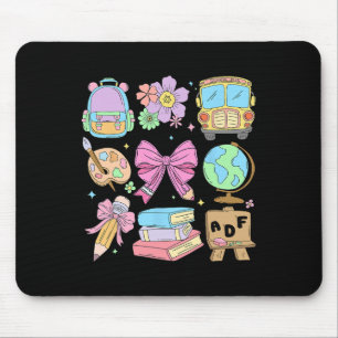 Tapis De Souris Joli professeur coquette crayon nœud papillon bus 