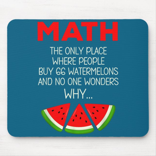 Tapis De Souris Joli professeur de mathématiques blague calcul pas (Devant)