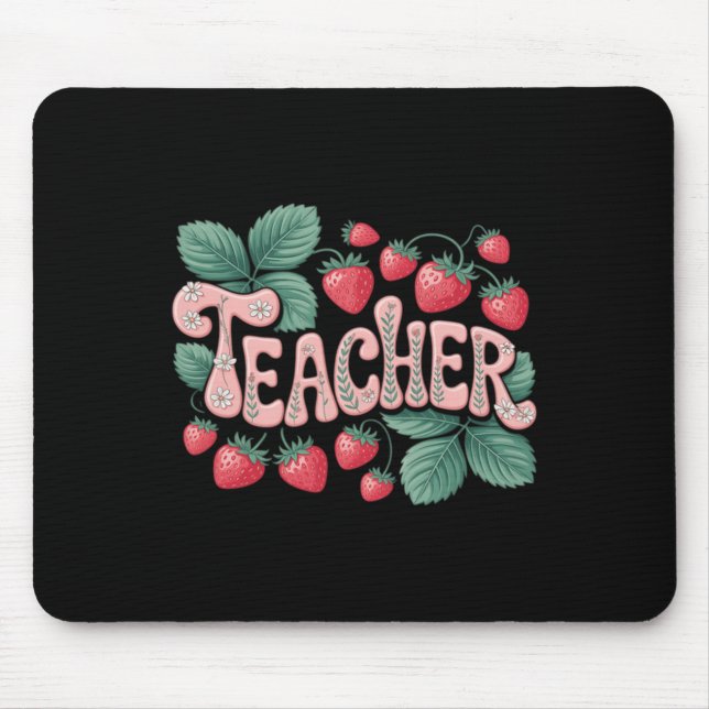 Tapis De Souris Joli professeur fraise (Devant)