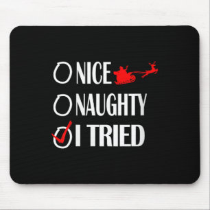 Tapis De Souris Joli pull de Noël vilain J'ai essayé de faire drôl