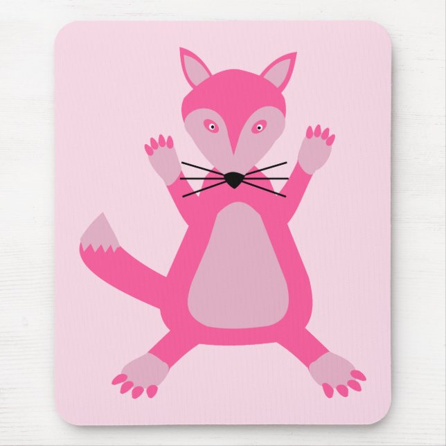 Tapis De Souris Joli rose Baby Girl Fox (Devant)