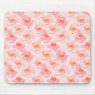 Tapis De Souris Joli Roses d'aquarelle rose