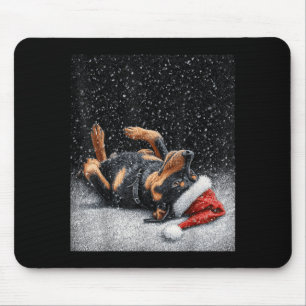 Tapis De Souris Joli Rottweiler drôle de Noël 