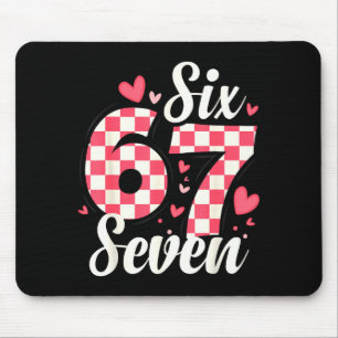 Tapis De Souris Joli Saint-Valentin Six Sept Damier Amour Nk Cœur