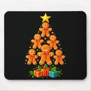 Tapis De Souris Joli sapin de Noël en pain d'épice drôle de Noël