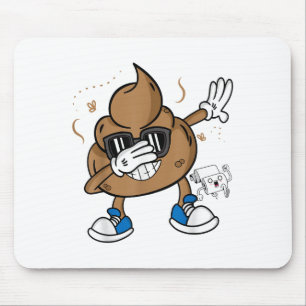 Tapis De Souris Joli T-Shirt de Caca Dabbing - Émoticon Drôle J'ai
