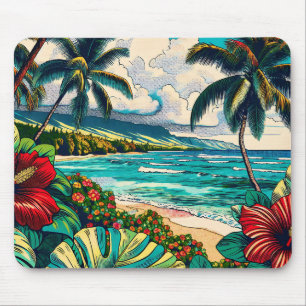Tapis De Souris Joli thème Hawaiian Island