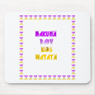 Tapis De Souris Joli violet et jaune Hakuna Matata bébé enfants G