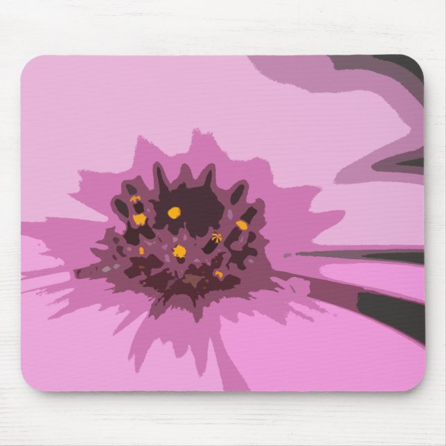 Tapis De Souris Jolie Abstraite Fleur Rose Faisy (Devant)