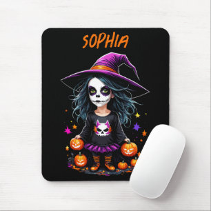 Tapis De Souris Jolie Adorable Kawaii Halloween sorcière