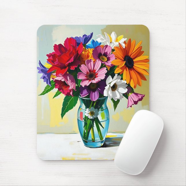 Tapis De Souris Jolie botanique florale   (Avec souris)