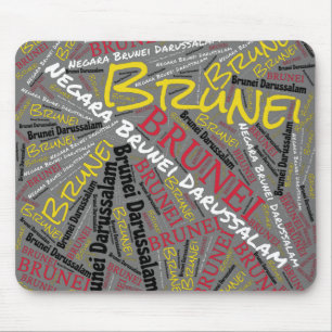 Tapis De Souris Jolie Brunei couleurs drapeau patriotique
