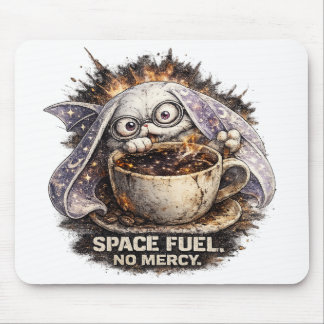 Tapis De Souris Jolie Carburant Spatial Lapin Café Halloween Magie