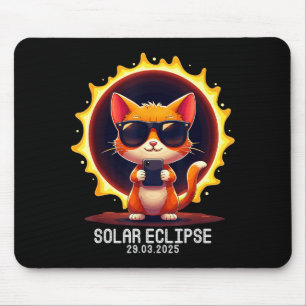 Tapis De Souris Jolie éclipse solaire 03 29 Chat