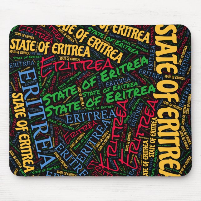 Tapis De Souris Jolie Erythrée Drapeau Couleurs Patriotique (Devant)