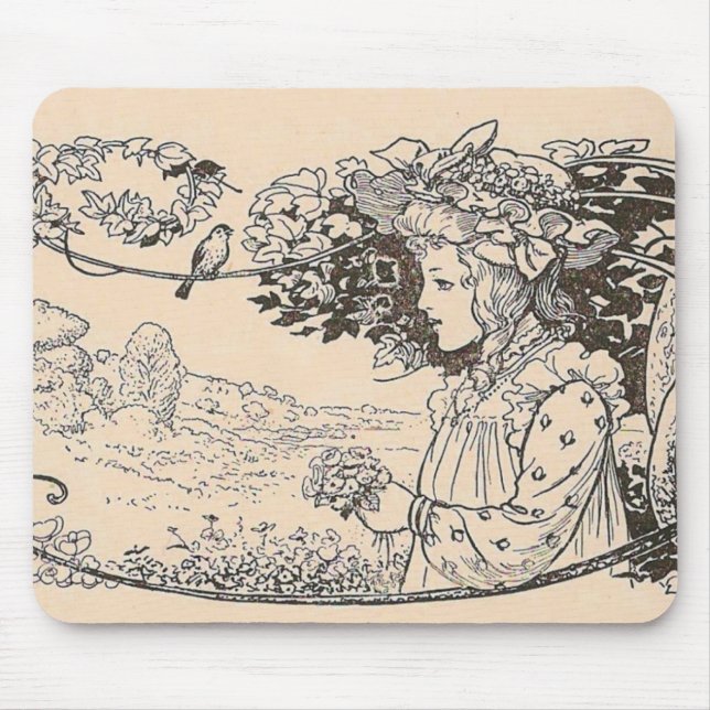 Tapis De Souris Jolie fille (Devant)