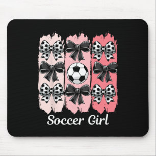 Tapis De Souris Jolie Fille de Football Coquette Arc Fille de Foot