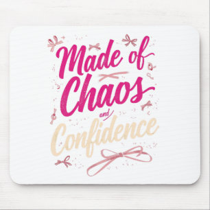 Tapis De Souris Jolie Fille Faite De Chaos Et De Confiance
