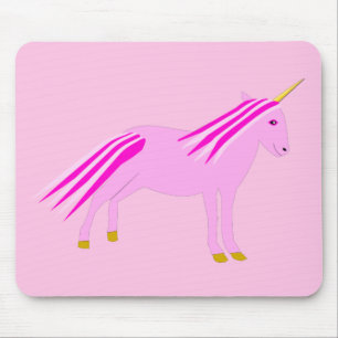 Tapis De Souris Jolie fille rose bébé licorne