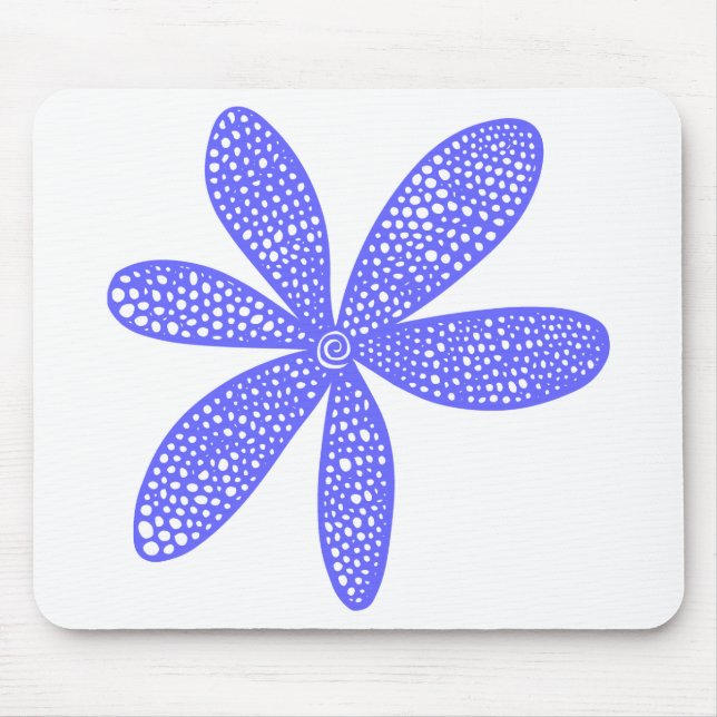 Tapis De Souris Jolie Fleur - bleu électrique (Devant)