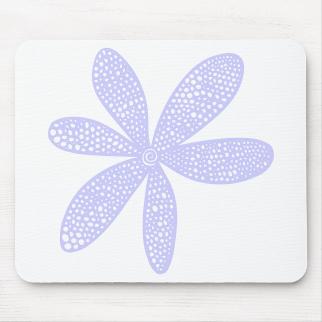 Tapis De Souris Jolie Fleur - Bleu Poudre (Devant)