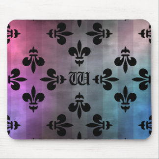 Tapis De Souris Jolie fleur de lis motif monogrammed