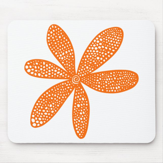 Tapis De Souris Jolie Fleur - Orange (Devant)