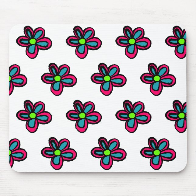 Tapis De Souris Jolie Fleur Rose (Devant)