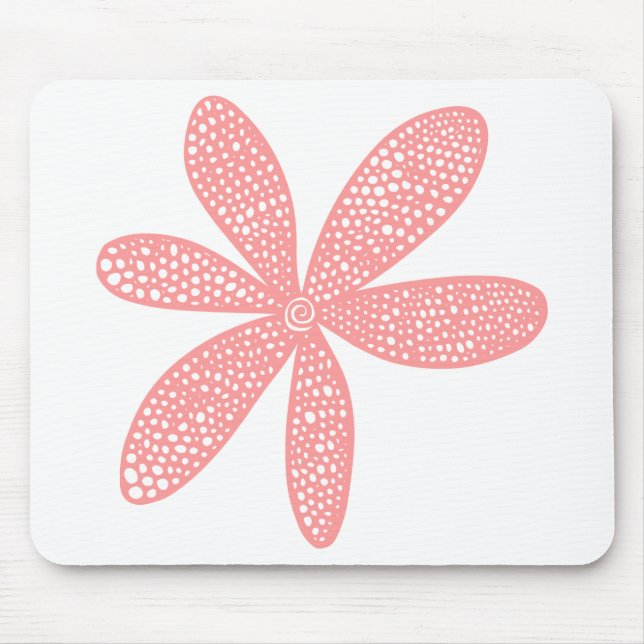 Tapis De Souris Jolie Fleur - Rose doux (Devant)