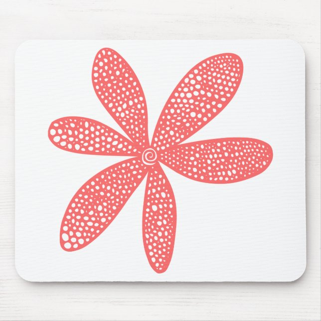Tapis De Souris Jolie Fleur - Rose Tropical (Devant)