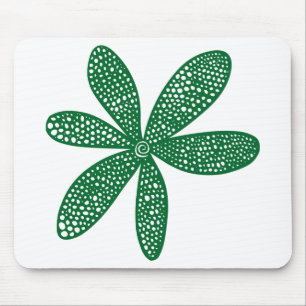 Tapis De Souris Jolie Fleur - Vert Forêt