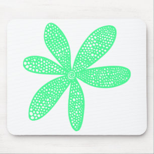 Tapis De Souris Jolie Fleur - Vert Menthe